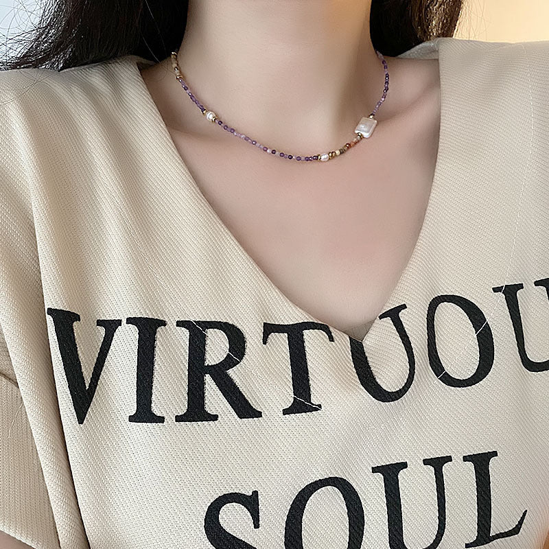 Baroque Bead Clavicle Chain