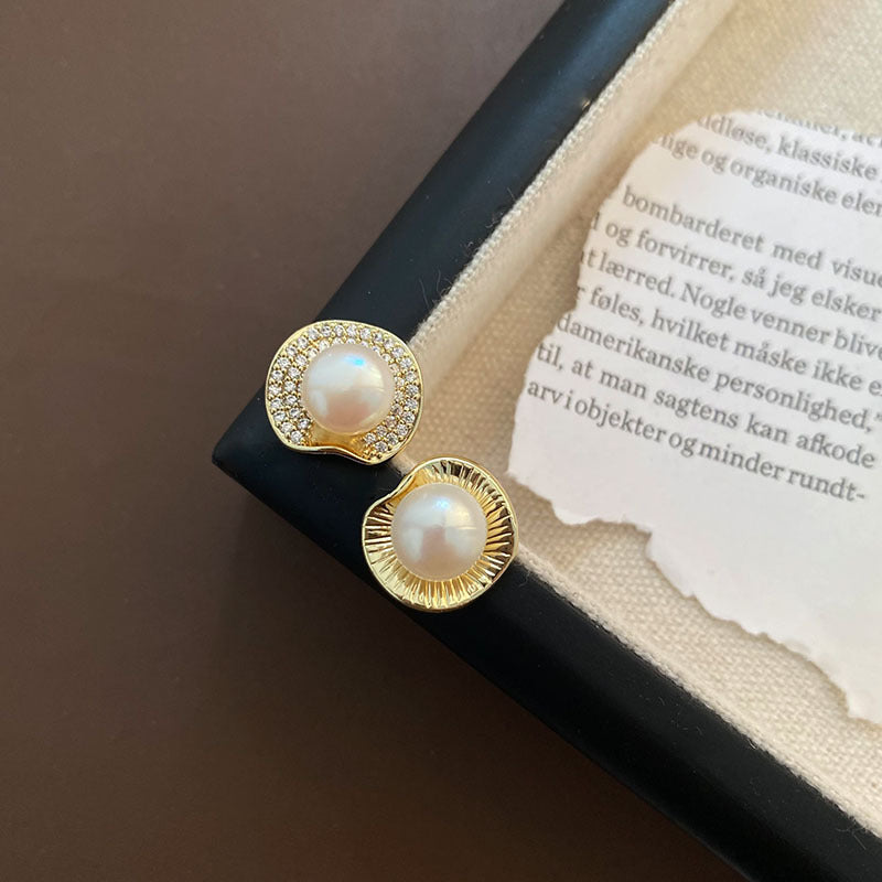Geometric Freshwater Pearl Earrings