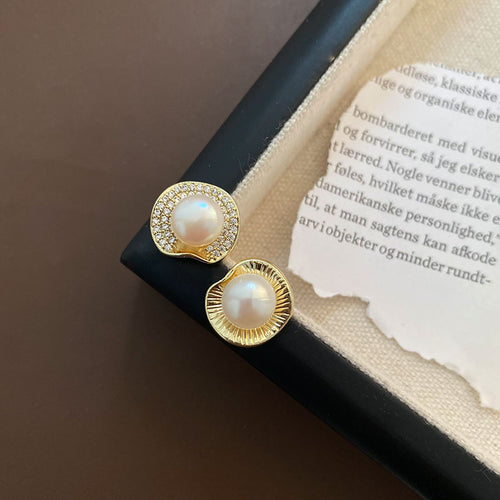 Geometric Freshwater Pearl Earrings