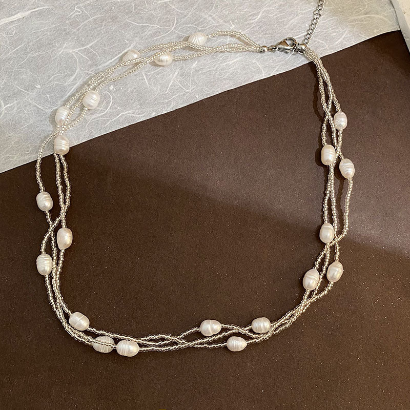 Multi-Layered Freshwater Pearl Necklace