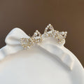 Rhinestone & Pearl Small Stud Earrings