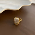 Baroque Pearl Square Ring