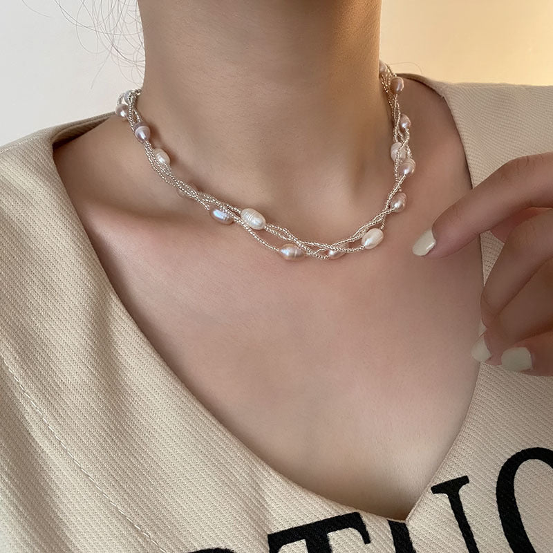 Multi-Layered Freshwater Pearl Necklace