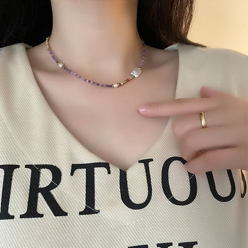 Baroque Bead Clavicle Chain